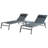  Adjustable EDP Coated Wrought Iron Frame Breathable Textilence Chaise Lounge Chair-499063005