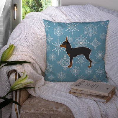 Coussin intérieur/extérieur en flocons d’hiver