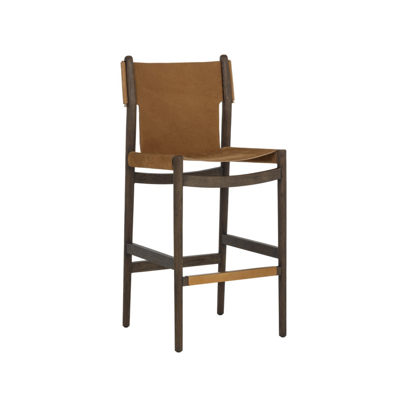 Argus Stool with Solid Wood Frame, Bar Stool (30.25" Seat Height)