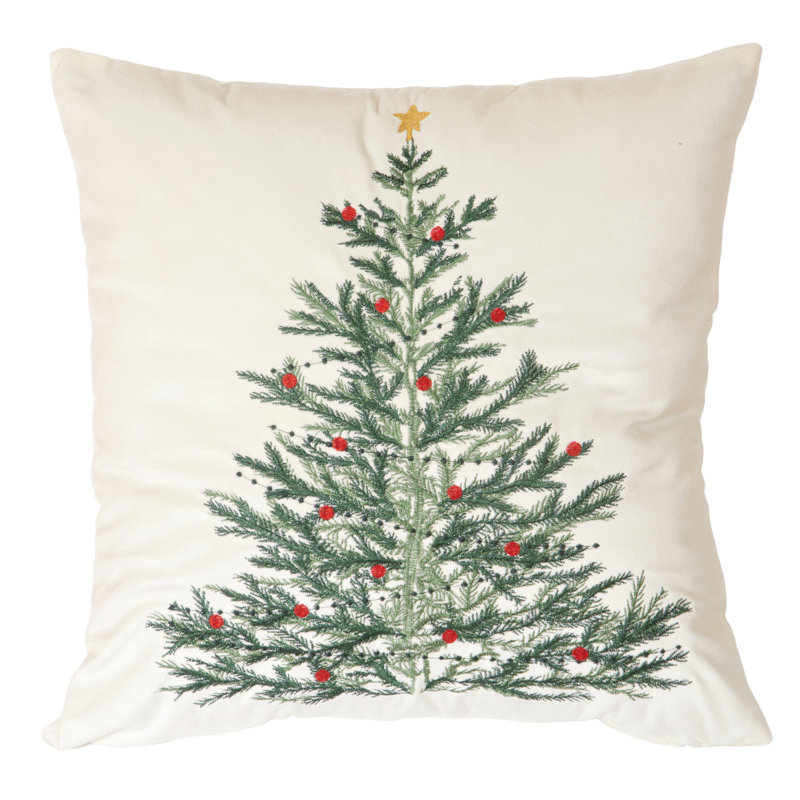 Coussin sapin de Noël 18 x 18