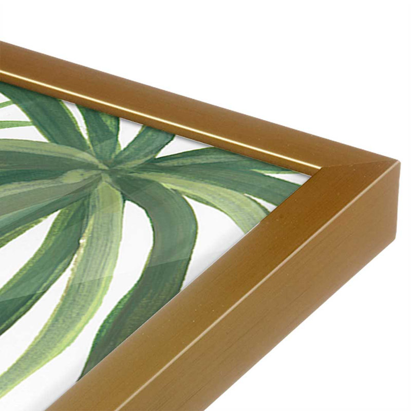 Impression sur toile «Pots de plantes» par Yvette St. Amant, H 16 po x l 12 po, Doré