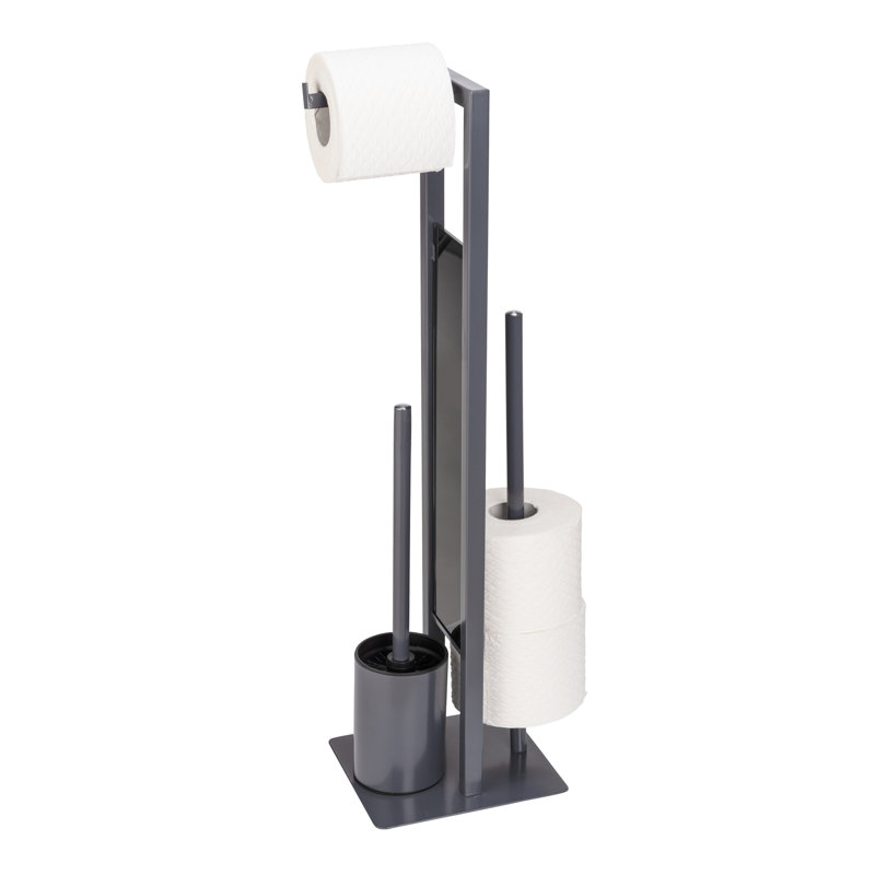 Sagrario Freestanding Toilet Brush and Holder, in Grey