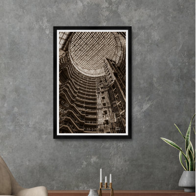 Atrium Atrium At The Thompson Center In Sepia by Tim Klein - Single Picture Frame Photograph