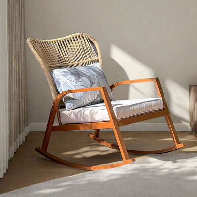 Chaise berçante simple en aluminium Balcon Casual