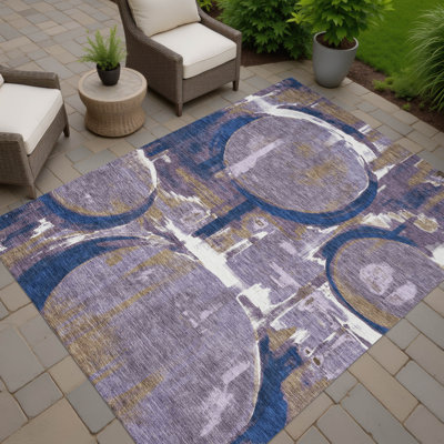 Tapis abstrait intérieur / extérieur lavable à la machine Chantille ACN2615