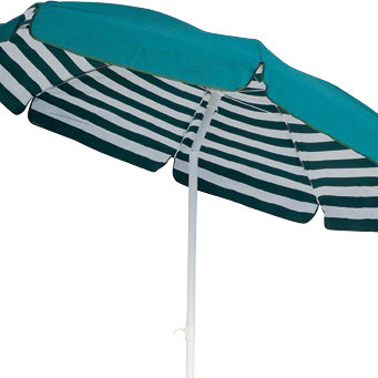 Zeta 190cm Tilt Beach Parasol, Green/White