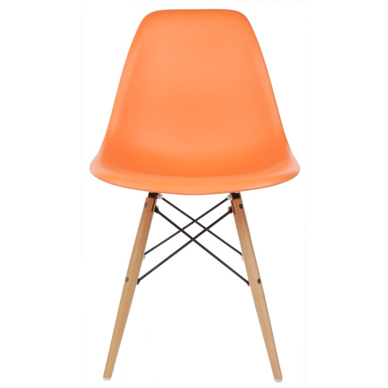 Chaise d'appoint Custer, Orange / naturel, 4
