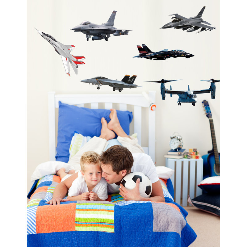 Military Aircraft Patriotic Non-Wall Damaging Wall Decal
