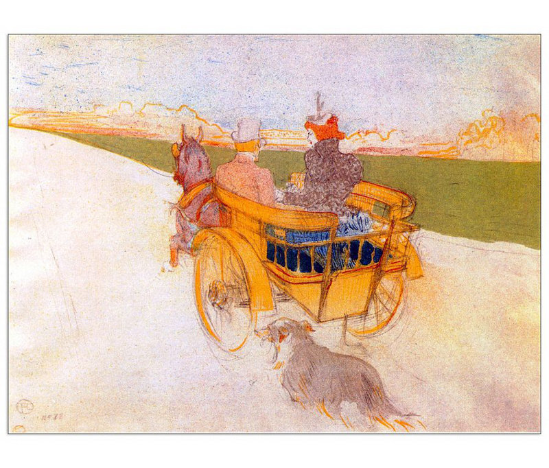 Henri De Toulouse-Lautrec - Wrapped Canvas Painting, 60cm H x 80cm W x 1.8cm D