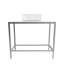 Ensemble d'évier console rectangulaire en métal avec vasque en verre et surface en bois massif - Collection Luminous-102480559-102480564