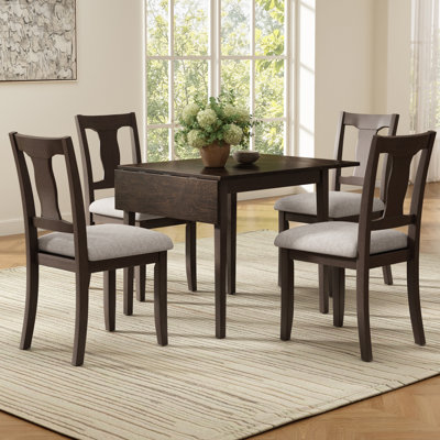 Ensemble de table de salle à manger 5 pièces avec 4 chaises rembourrées