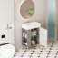 Meuble-lavabo à tablettes ouvertes 21,6 po avec lavabo en céramique-1564279316
