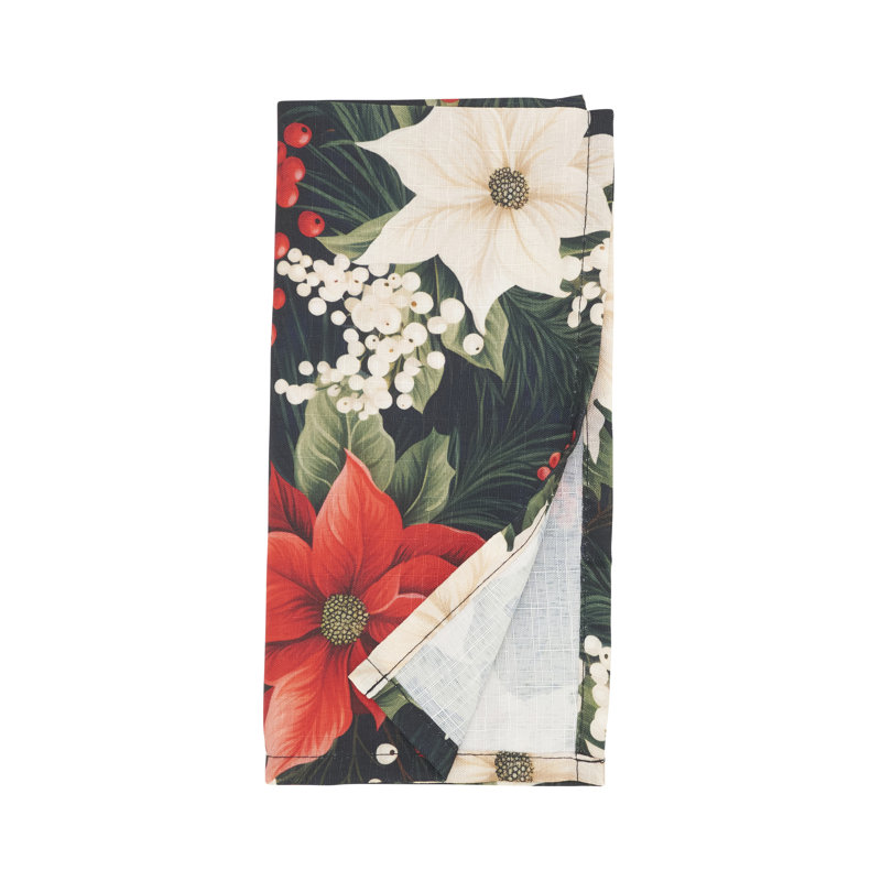 Winter Bloom Poinsettia Napkin (Set of 4)