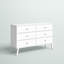 Commode double 6 tiroirs pour chambre double Breux Mid-Century-1263105318