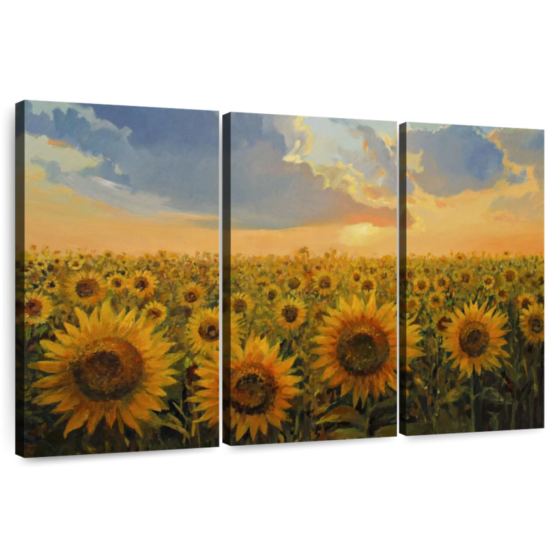 Alvord Sunflower Field, 32" H x 50" W