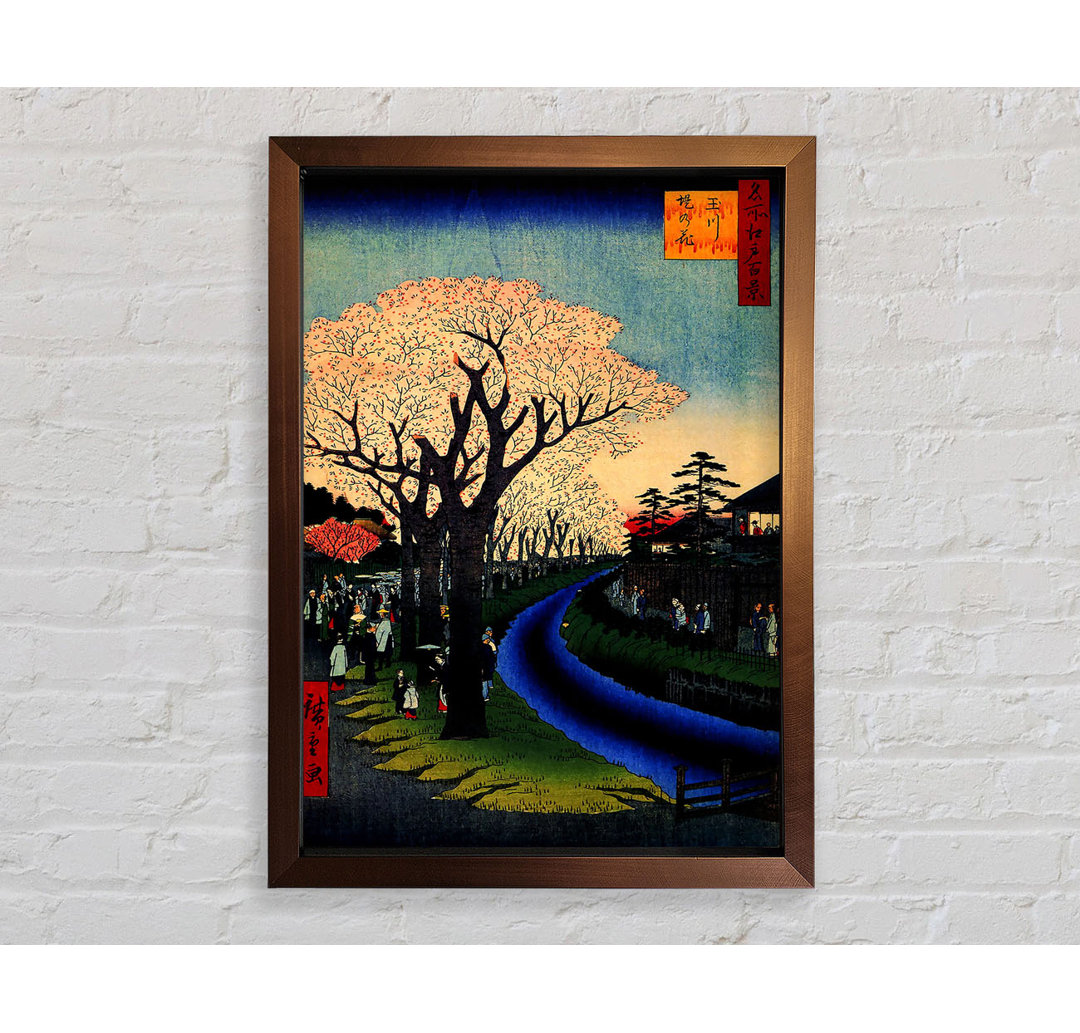 Blüten am Fluss Tama von Hiroshige - Einzelne Bilderrahmen Kunstdrucke