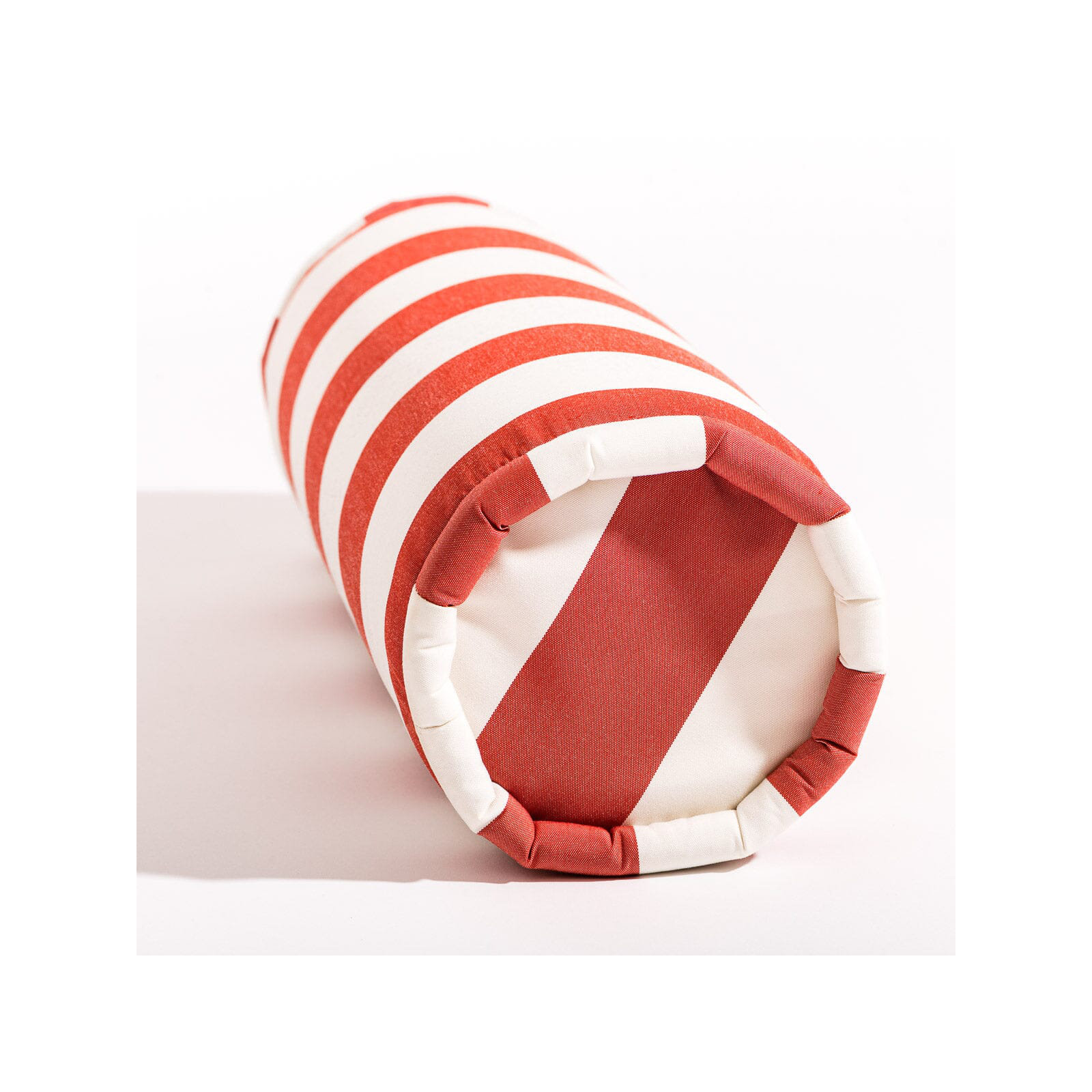 Calvi Outdoor Bolster, Red Striped