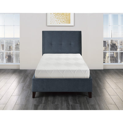10-Inch Twin Size Bed Mattress Gel-Infused Memory Foam Mattress, Firm, White, Mattress In A Box