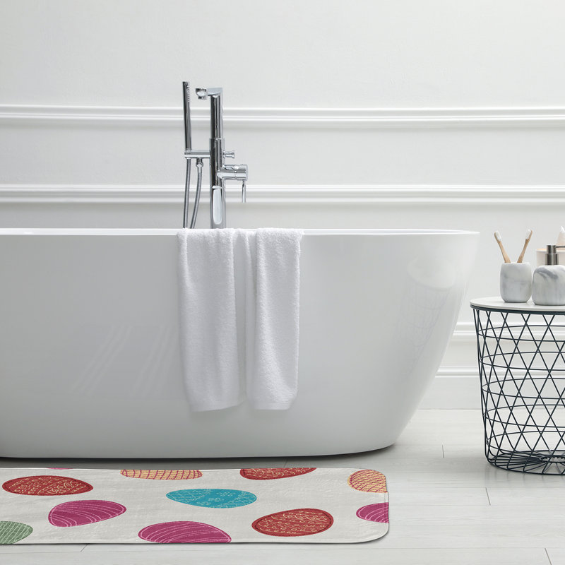 Tapis de bain, L 17 po x L 24 po, Blanc