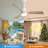 48 Inch Solid Wood Ceiling Fan With Dimmable Light 6 Speed Reversible DC Motor-88469406-88469472