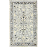 Tapis beige nouvel âge en laine 2 pi 10 po x 4 pi 10 po Jissele