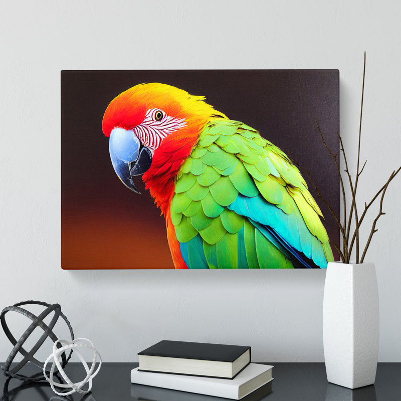 Parrot Portrait Vol.3 - Wrapped Canvas, 35cm H x 50cm W x 3cm D