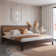 Anspach Solid Wood Platform Bed with Headboard, Bohemian Bed Frame