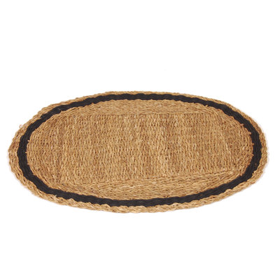 Tapis de cuisine ovale en herbe Saul