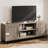 Farmhouse TV Stand with 2-Tier Adjustable Shelves, Wooden Entertainment Center with Storage Compartments, Gray-315305618