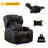 Aguilera Leather Power Recliner Chair Home Theater Seating with LED Lights and Cup Holders-1144514101