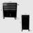 Steel Frame Tool Cabinet with Side Handle and Storage Drawers-1190052854