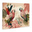 «Pink Parrots & Leaves», art mural sur toile par Fab Funky-81277785