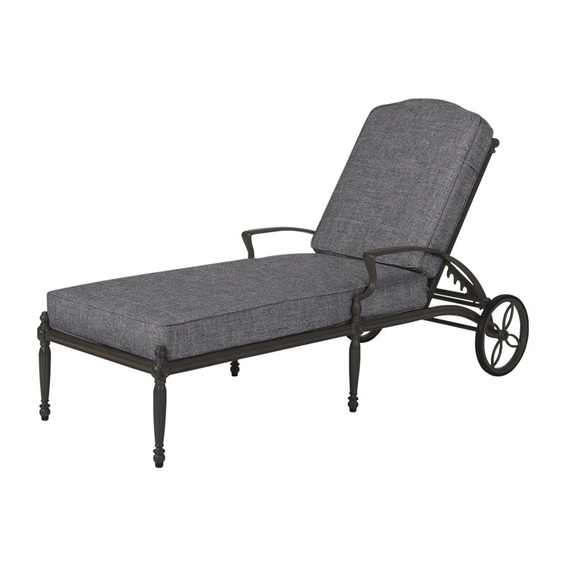 Bel Air Outdoor Chaise Lounge, Slate, Midnight Gold