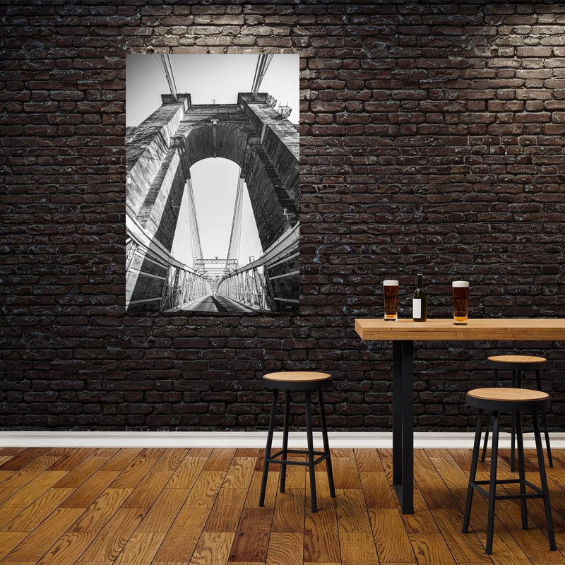 «Gateway to the Queen City», art mural contemporain industriel et urbain, 60" H x 40" W