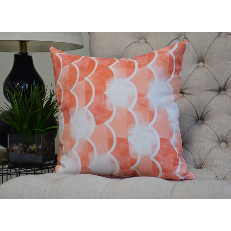 Housse et insert de coussin carré Nantucket, Orange, 16 po x 1 po