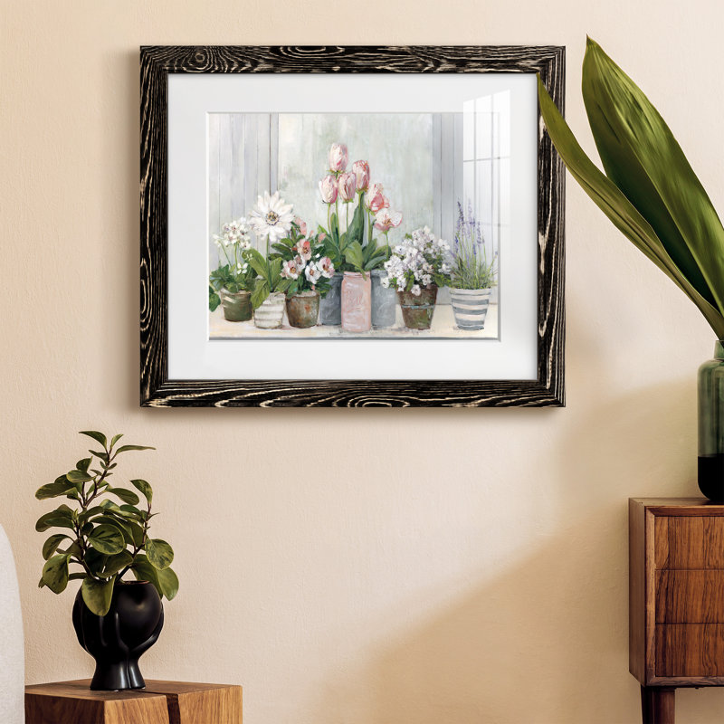 Cottage cultivé - Peinture encadrée, H 24 po x l 18 po x P 1,5 po, Cadre noir