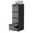 Black 4-Drawer Vertical Metal File Cabinet with Lock, Letter Legal A4 Hanging Files, Full Extension Drawers for Home Office-1013920933