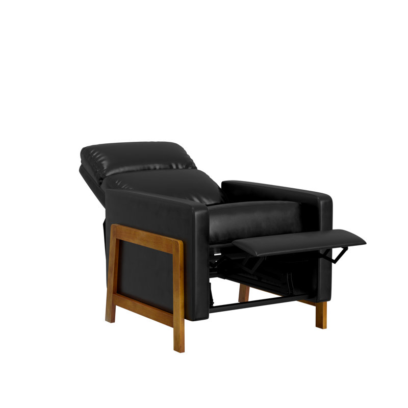 Fauteuil inclinable rembourré Antwine, noir, Noir