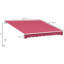 Auvent de terrasse rétractable de 13 pi x 8 pi, parasol avec manivelle manuelle, et tissu hydrofuge, structure en aluminium pour terrasse, balcon, cour, auvent rouge cramoisi