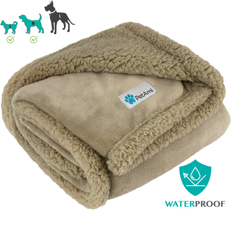 Couverture imperméable en polyester, 80 po x 55 po, Taupe
