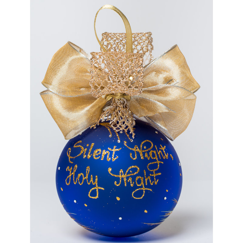 6'' Handmade Glass People Ball Ornament, 9" H x 6" W x 6" D