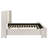 Kelaa Eastern King Boucle Wingback Platform Bed, No Box Spring Needed, White-1351350065
