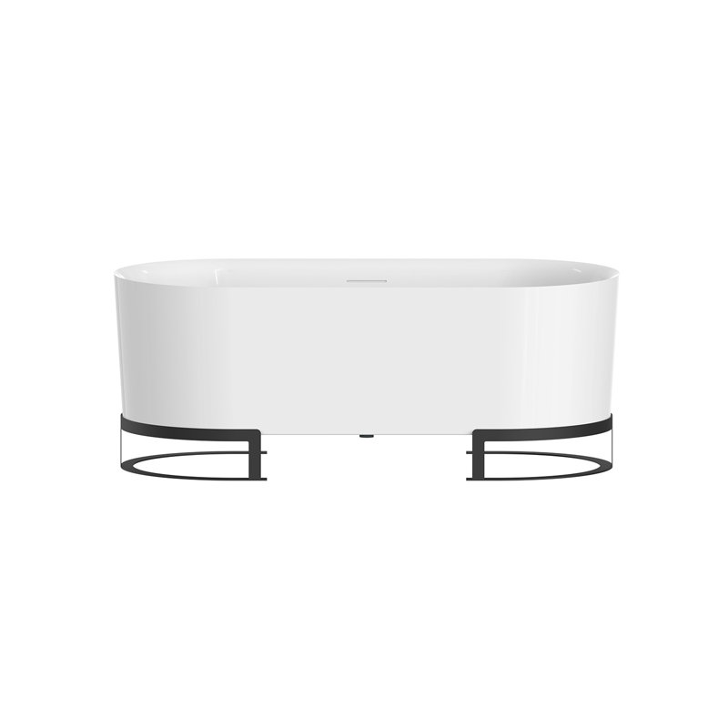 Baignoire autoportante ovale avec base en métal ALPS Living Eclipse