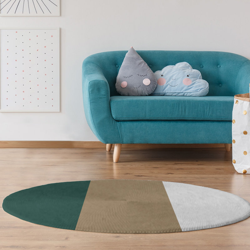 Chenille Indoor Rug, Round 5'