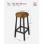 Bar Stool with Metal Frame and Footrest-2105060617