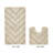 Annaclara Premium 100% Cotton 1990 GSM 2-Piece Tufted Chevron Bath Rug Set with Non-Slip Spray Latex Backing, OEKO-TEX® Certified, Super Absorbent and Machine Washable, Sand-122444779-122444785