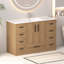 Meuble-lavabo autoportant 48 po avec 2 portes à fermeture douce et 9 tiroirs, avec rangement spacieux-1139451032