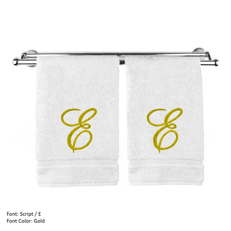 Super Plush Hand Towel, White/Gold, E