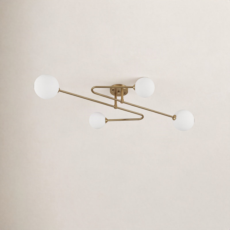 Judson 4 - Light Linear Glass Globe Semi Flush Mount