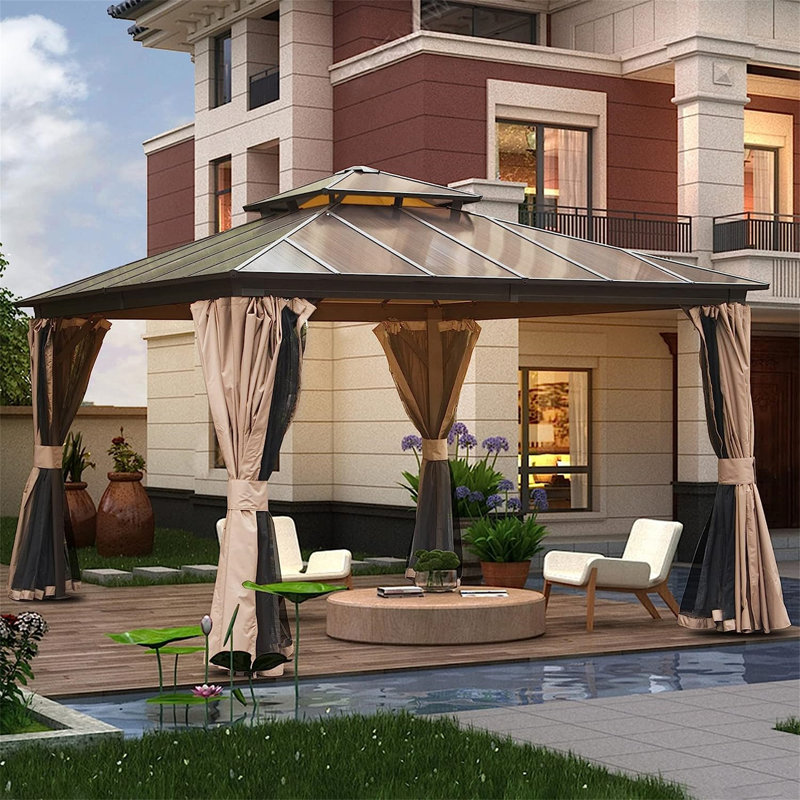 12 Ft. W x 12 Ft. D Aluminum Patio Gazebo